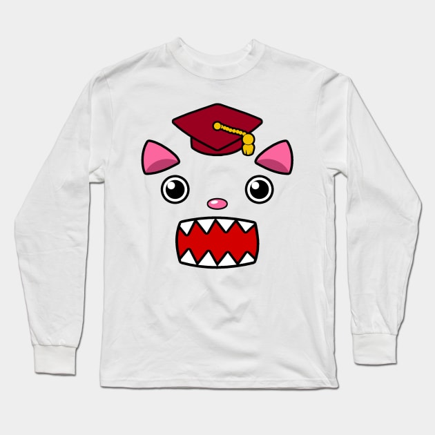 Grad Cat Long Sleeve T-Shirt by Thedustyphoenix